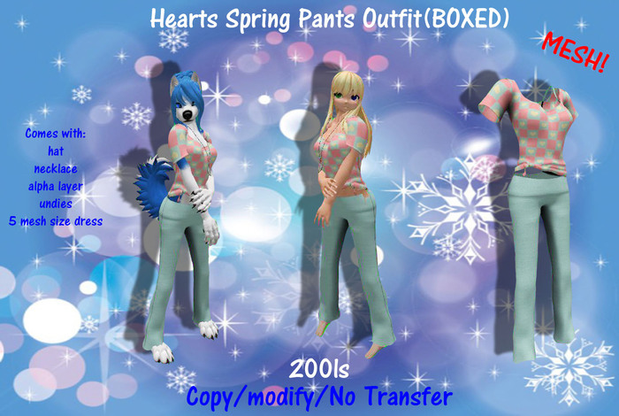 Hearts Spring Pants Outfit(BOXED)