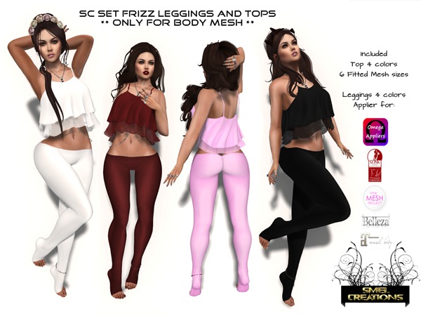 ::. SC Set Frizz Leggins and Top ** Only for Body Mesh **