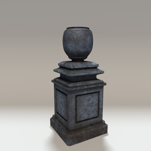 Vase On Stand_DirtyStoneGrey_Box