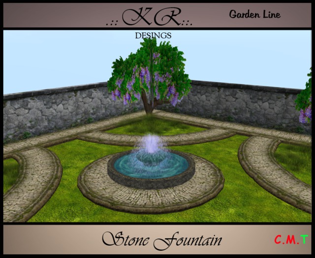 .::KR::. Stone Fountain (4 prims)