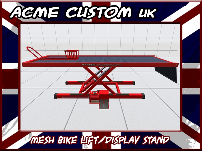 Mesh Chopper/Bike Lift - Display Stand - Menu driven wheel clamp!