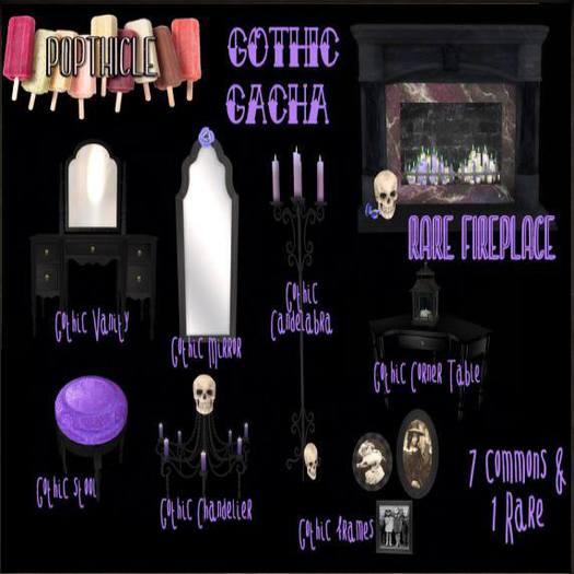 Gothic Gacha - Fireplace - RARE