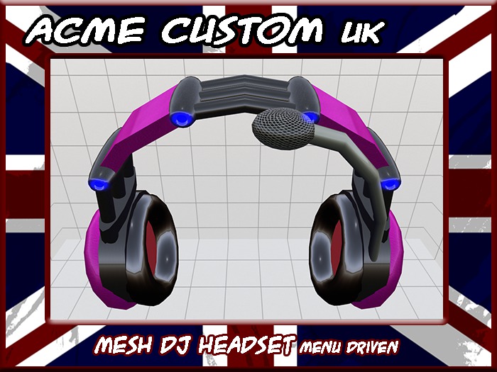 Mesh DJ Headphones / HeadSet (Menu Driven with optional HUD!)