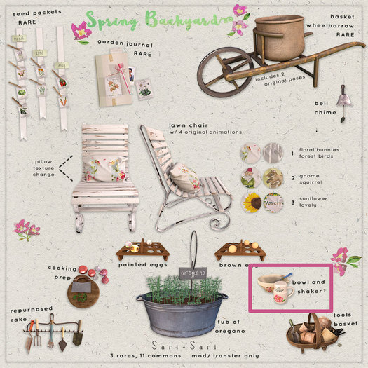 Sari-Sari - Spring Backyard - Bowl and Shaker