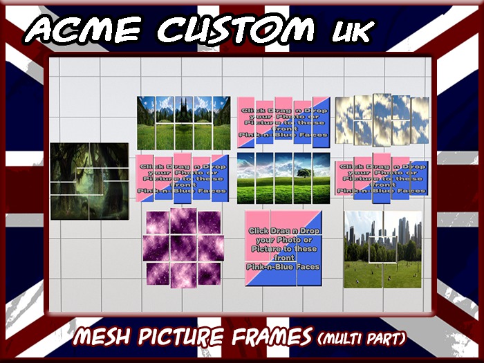 Mesh (Multi Canvas) Picture Frames (10 Frame Set)