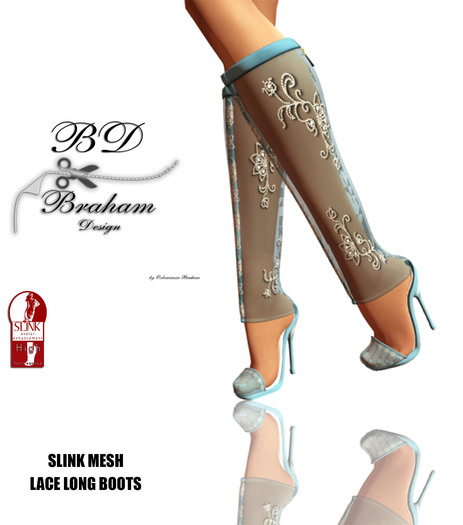 Braham Design Blue Slink Shoes Mesh