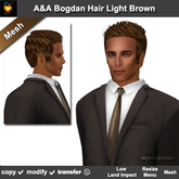 A&A Bogdan Hair Light Brown (Special Color). Short mens mesh hairstyle. Promo!