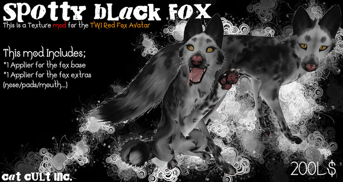 Cat Cult Inc. Spotty Black Fox (wear 2 unpack)