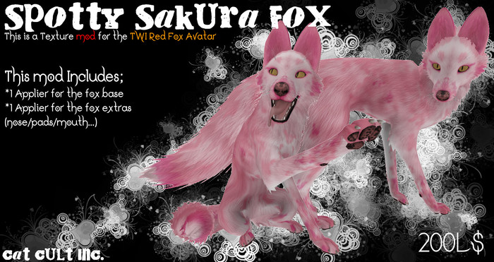 Cat Cult Inc. Spotty Black Fox (wear 2 unpack)