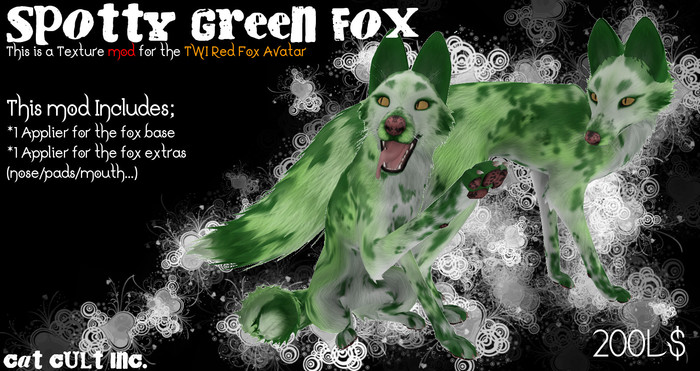 Cat Cult Inc. Spotty Black Fox (wear 2 unpack)