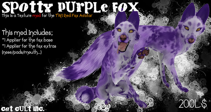 Cat Cult Inc. Spotty Black Fox (wear 2 unpack)