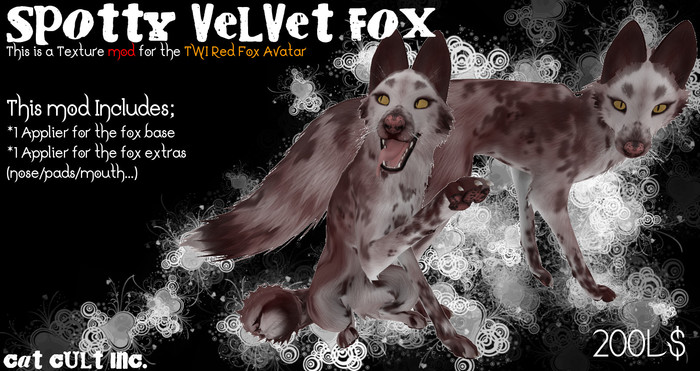 Cat Cult Inc. Spotty Black Fox (wear 2 unpack)