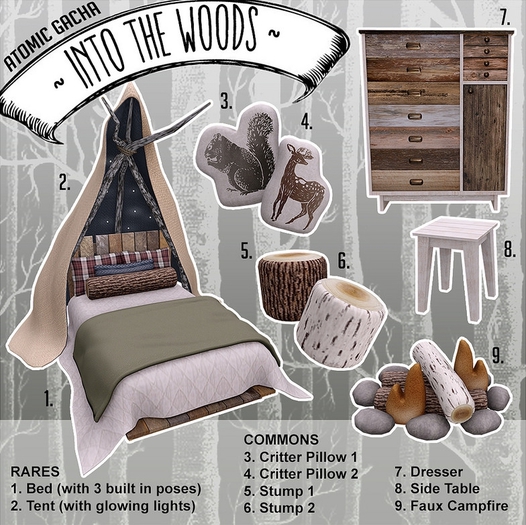 .Atomic. {Gacha} Into The Woods - Bed RARE