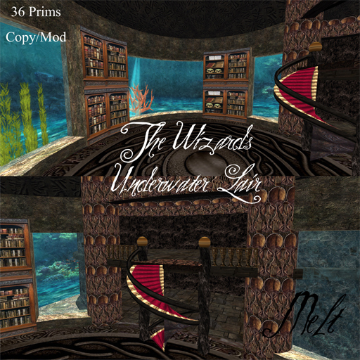 {Melt} The Wizards Underwater Lair 36 Prims