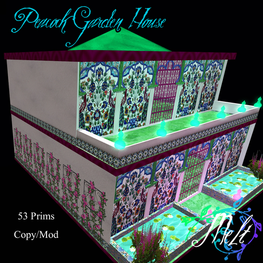 {Melt} Peacock Garden House 53 Prims