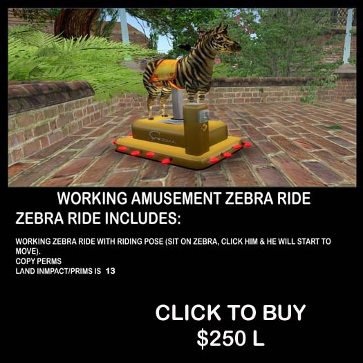 ZEBRA AMUSEMENT RIDE 