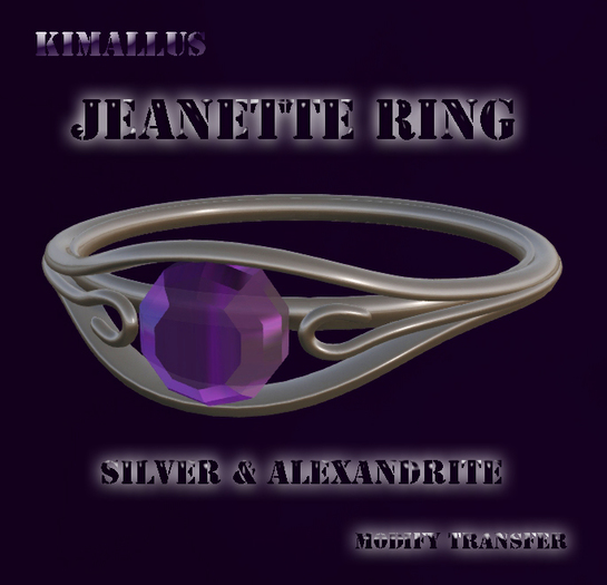 *KJ* Jeanette Ring Silver & Alexandrite