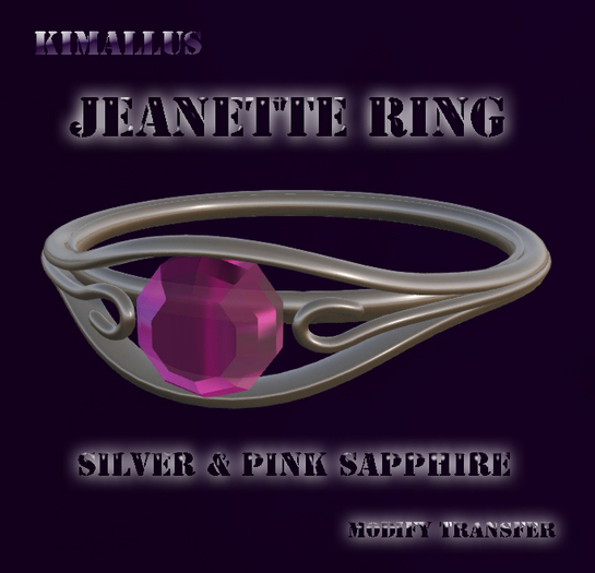 *KJ* Jeanette Ring Silver & Pink Sapphire