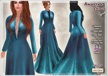 [V/W] Amantea Blue Gown - Medieval fantasy lady dress, classic & fitted mesh
