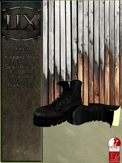 .::LiX::.Loose Rugged Black Unisex