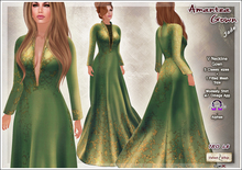 [V/W] Amantea Jade Gown - Medieval fantasy lady dress, classic & fitted mesh