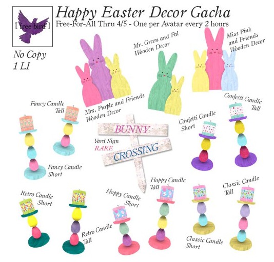 [ free bird ] Fancy Easter Candle Decor - Short