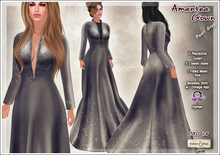 [V/W] Amantea Pearl Grey Gown - Medieval fantasy lady dress, classic & fitted mesh