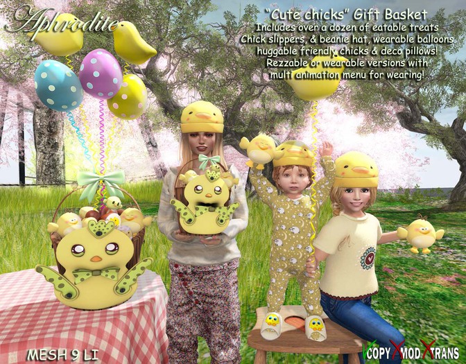 Aphrodite "Cute Chicks" Easter basket gift
