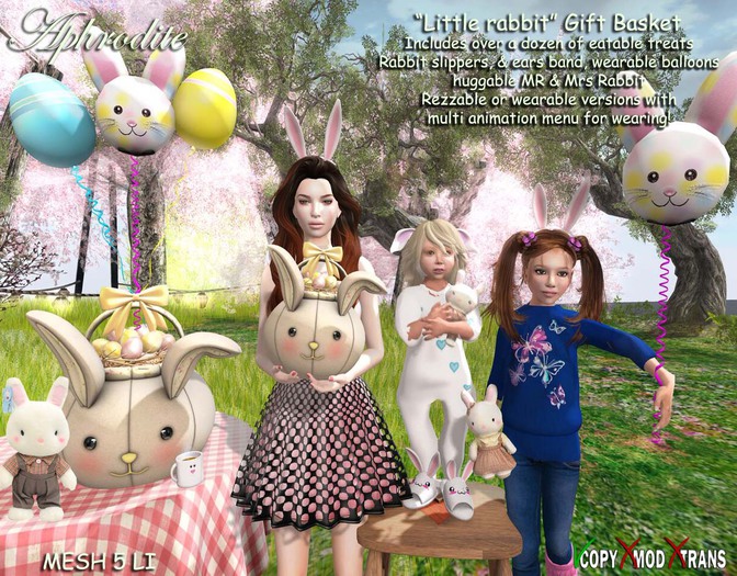Aphrodite "Lil Rabbit" Easter basket gift
