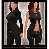 [V/W] Naima Twin Smoke Outfit - Medieval fantasy mix & match attire; classic & fitted mesh + Slink / Belleza / Maitreya
