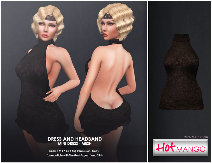 * Hot ManGo * BACKLESS MINI DRESS