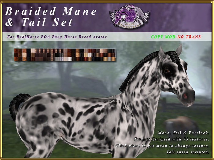 *E* RealHorse Braided Mane & Tail Set [BOXED] RHCB