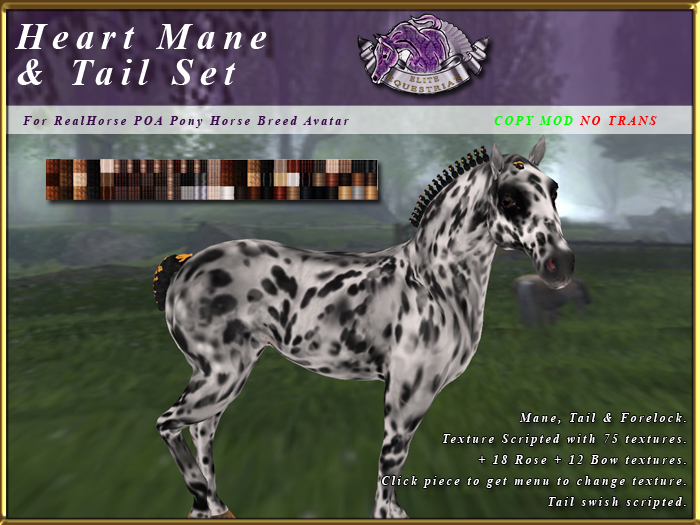 *E* RealHorse Heart Mane & Tail Set [BOXED] RHCB