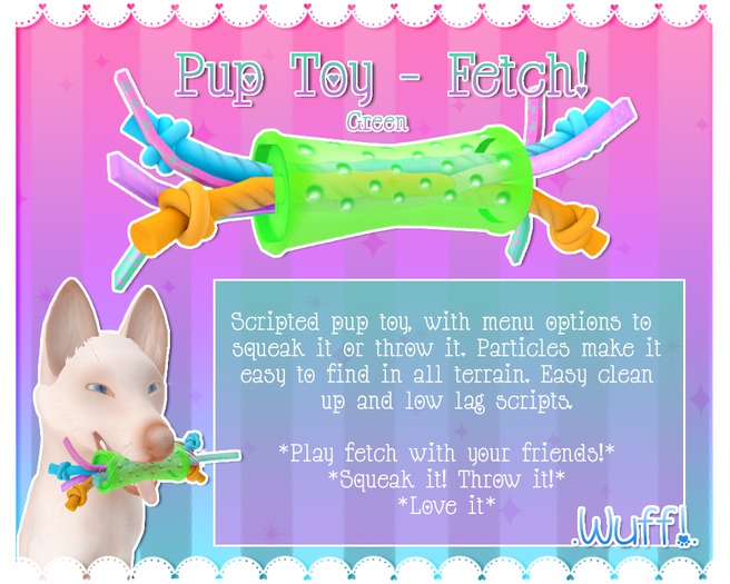 Pup Toy - Fetch! - Green