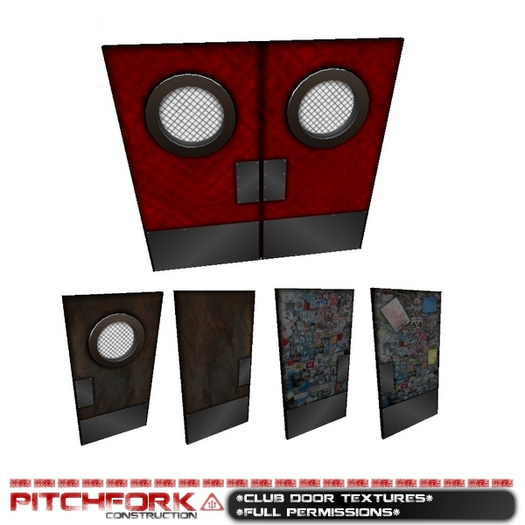 Pitchfork Double Club Door Textures - (full permissions)