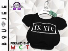 Boujee - IX.XIV Crop Tee (BLK)
