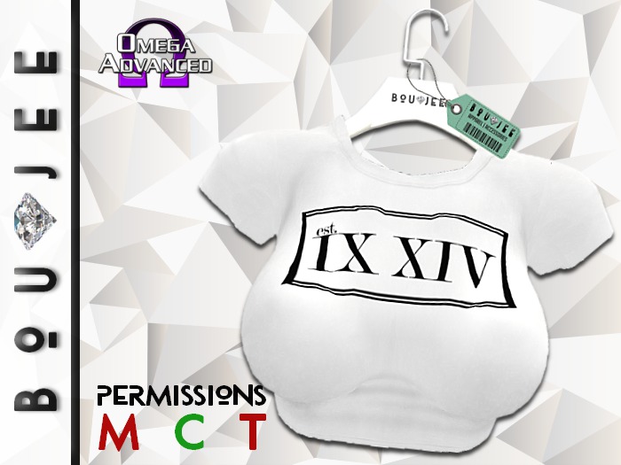 Boujee - IX.XIV Crop Tee (WHT)