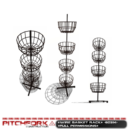 4 Tier Wire Basket Rack (PN-60314) (Boxed)