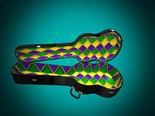 {PpP} Busker Guitar Case Tipjar Dark Harlequin (WEAR or REZ)