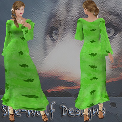 Petite St. Patrick's Day Dress - Shamrocks Green