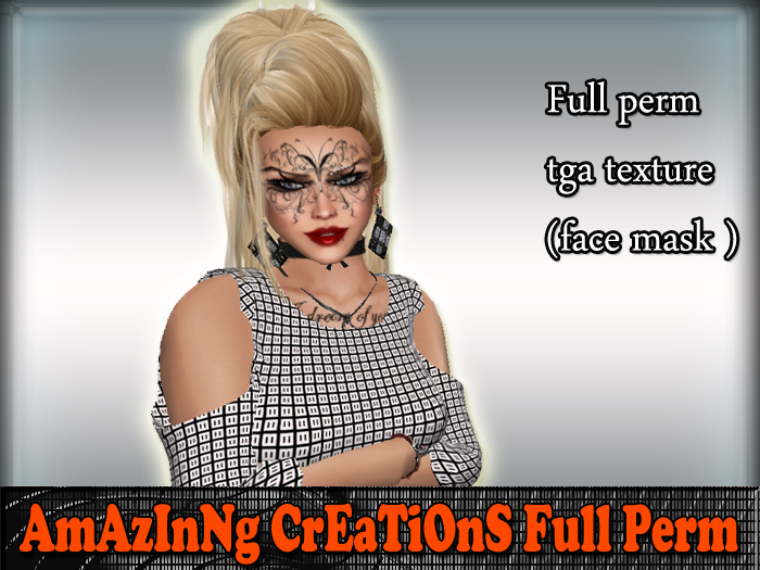 AmAzINg CrEaTiOnS face tattoo tga texture 40