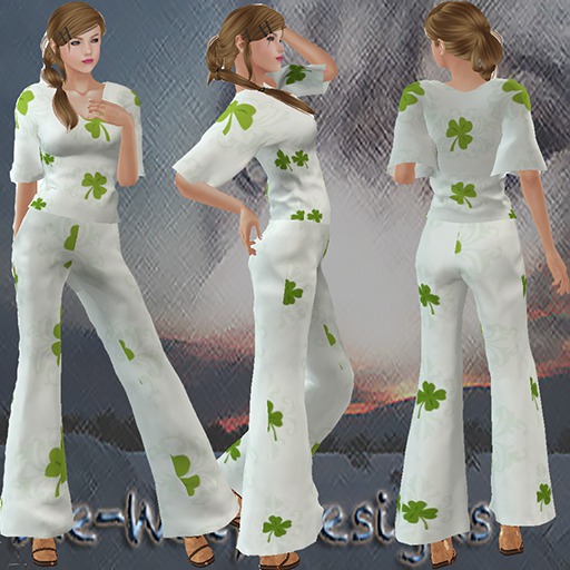 Petite St. Patrick's Day Pants - Shamrocks
