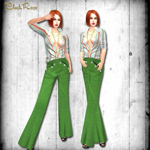 BlackRose Open Shirt Set Spring