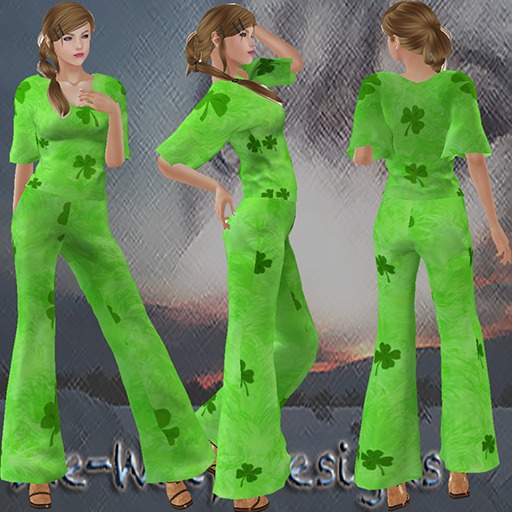 Petite St. Patrick's Day Shirt - Shamrocks Green
