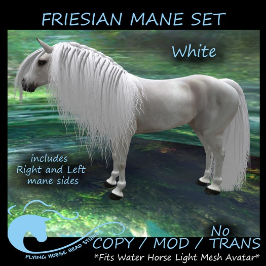 WHM Friesian Mane Set - White