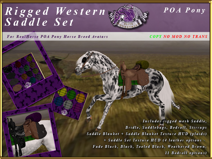 *E* RealHorse Rigged Western Saddle Set [BOXED]  RHPOA Pony