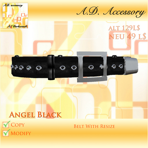 Belt Black Angel / Unisex