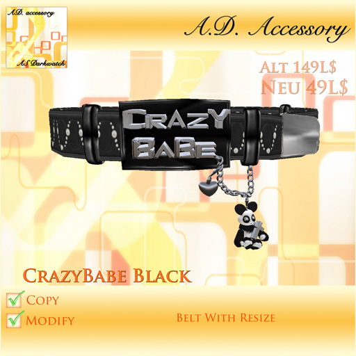 Belt Crazy Babe Black