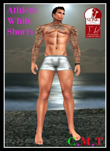 (LL) Athletic White Shorts (Slink) Boxed