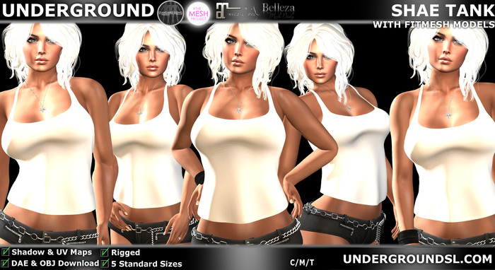 [UG MESH] SHAE TANK + FITTED
